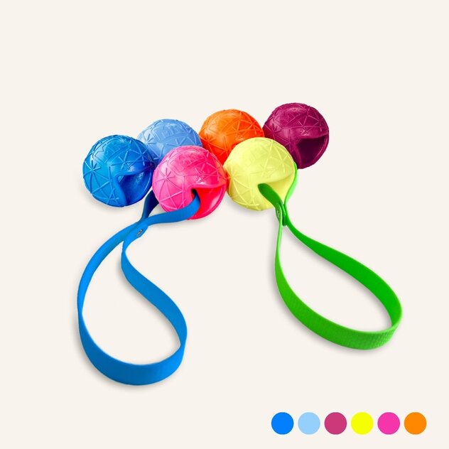 Hundeball Moby optional mit Wurfgriff