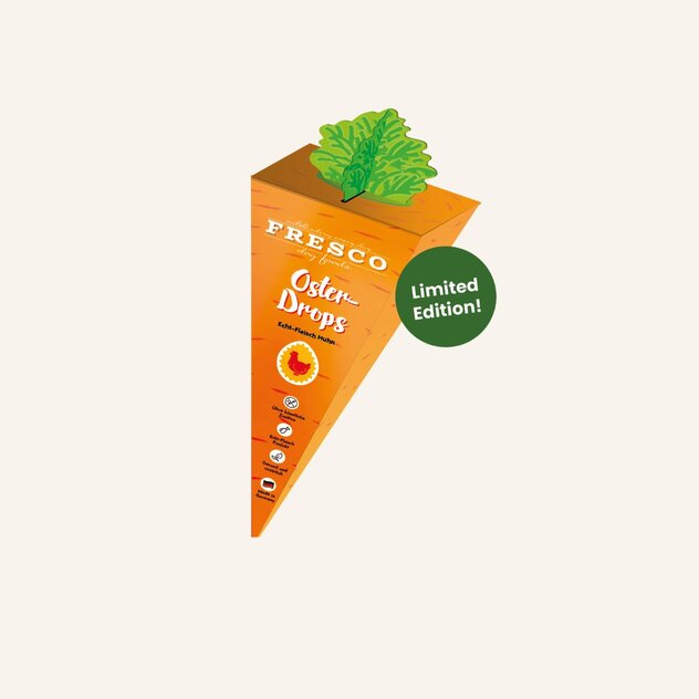 FRESCO Ostermöhre gefüllt mit Trainingsdrops Huhn