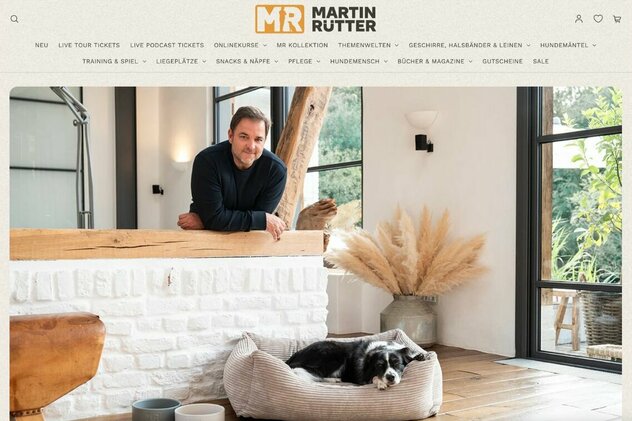 Screenshot Martin Rütter Online Shop