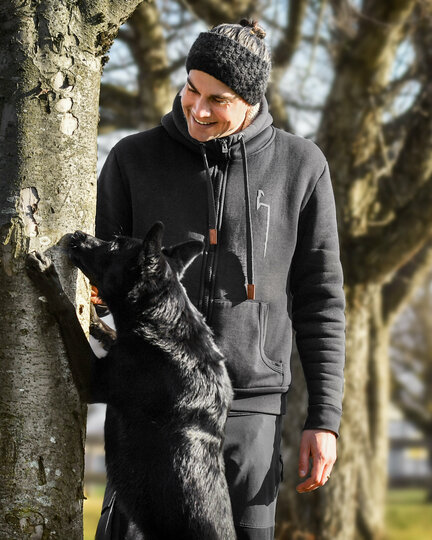 Claudio Grob mit Hund