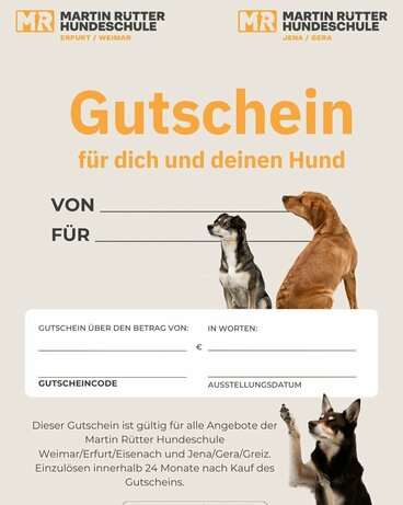 Gutschein für Hundetraining