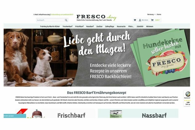 Fresco Online Shop für Hundeernährung
